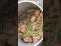 Pork with spinach leaves