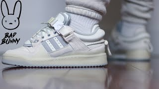 BAD BUNNY x ADIDAS FORUM BUCKLE LOW "CLOUD WHITE" | REVIEW & ON-FOOT