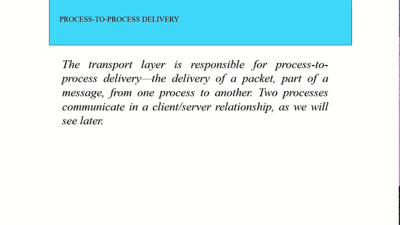 Transport layer (-1) - YouTube