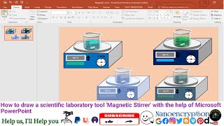 How to draw a scientific laboratory tool 'Magnetic Stirrer' with the help of Microsoft PowerPoint screenshot 4
