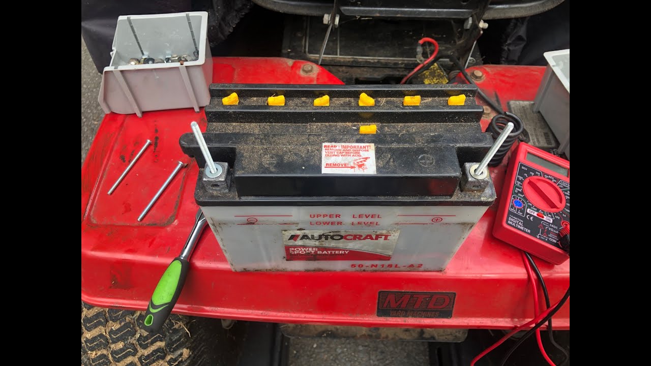 Simple Lawn Tractor Battery Mod to Fit Large Jumper Starter Clamps | Easy DIY Upgrade! 🔋🚜🔧