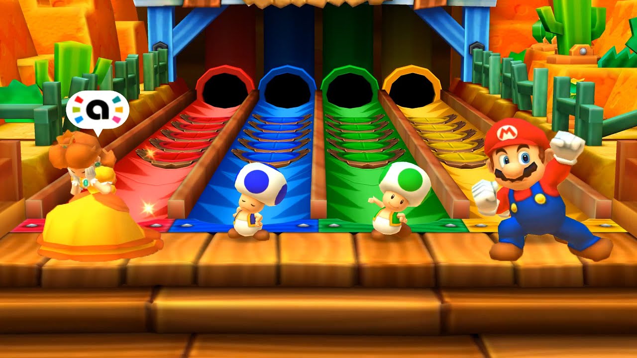 Mario Party Star Rush Toad Scramble Daisy Vs Mario Vs Luigi Vs Waluigi Vs Yoshi