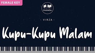 Virza - KUPU-KUPU MALAM (Female Key) Karaoke Piano