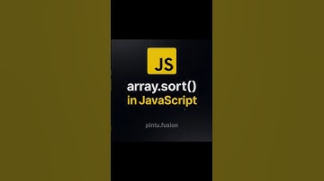 array.sort() in javaScript #sorts #coding