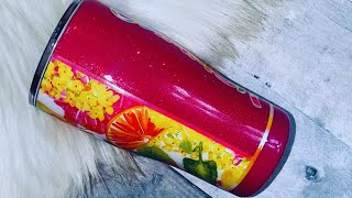 Transform Your Tumbler With A Vibrant Tropical Vinyl Wrap - Step-by-step Tutorial!