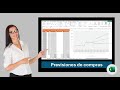 Previsión de compras con Excel