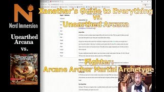 Unearthed Arcana vs Xanathar's Guide: Fighter-Arcane Archer Martial Archetype! | Nerd Immersion