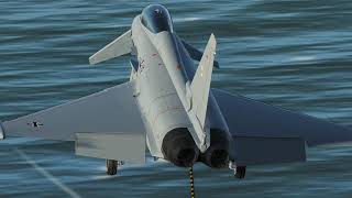 DCS World Euro Fighter (Mod) Carrier Landing Test.