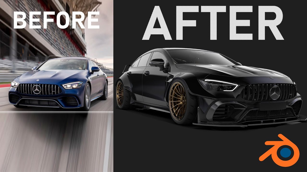 Mercedes AMG GT63 WIDEBODY in 2 minutes - Blender Tuning #2