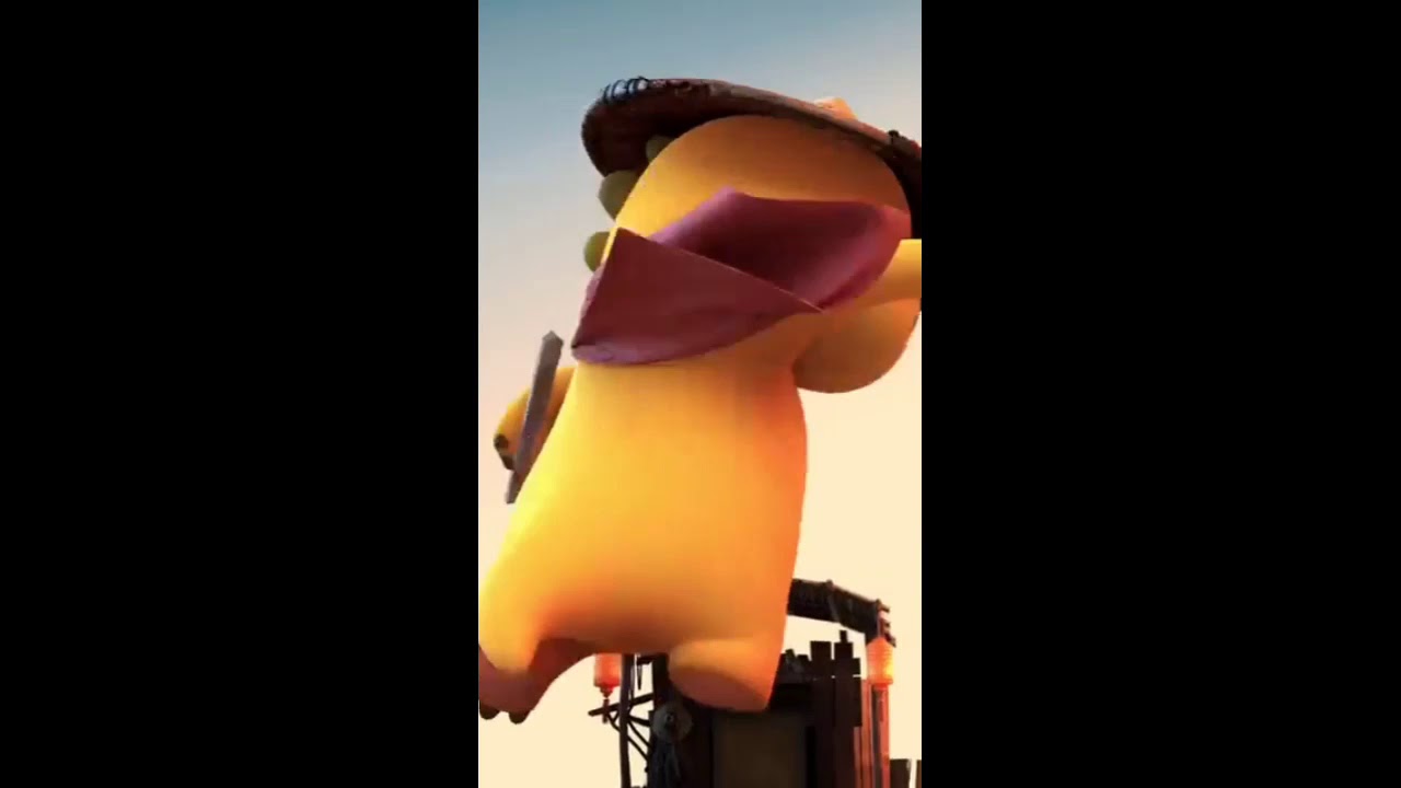 Chubby Yellow Dinosaur. Special Montage.