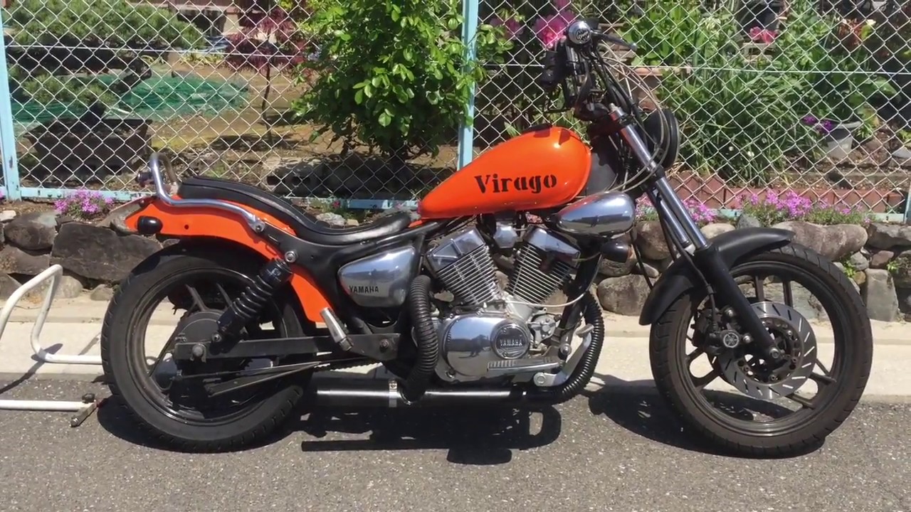 さっちゃんのVIRAGO125 2in1 マフラーに交換しました。 - YouTube