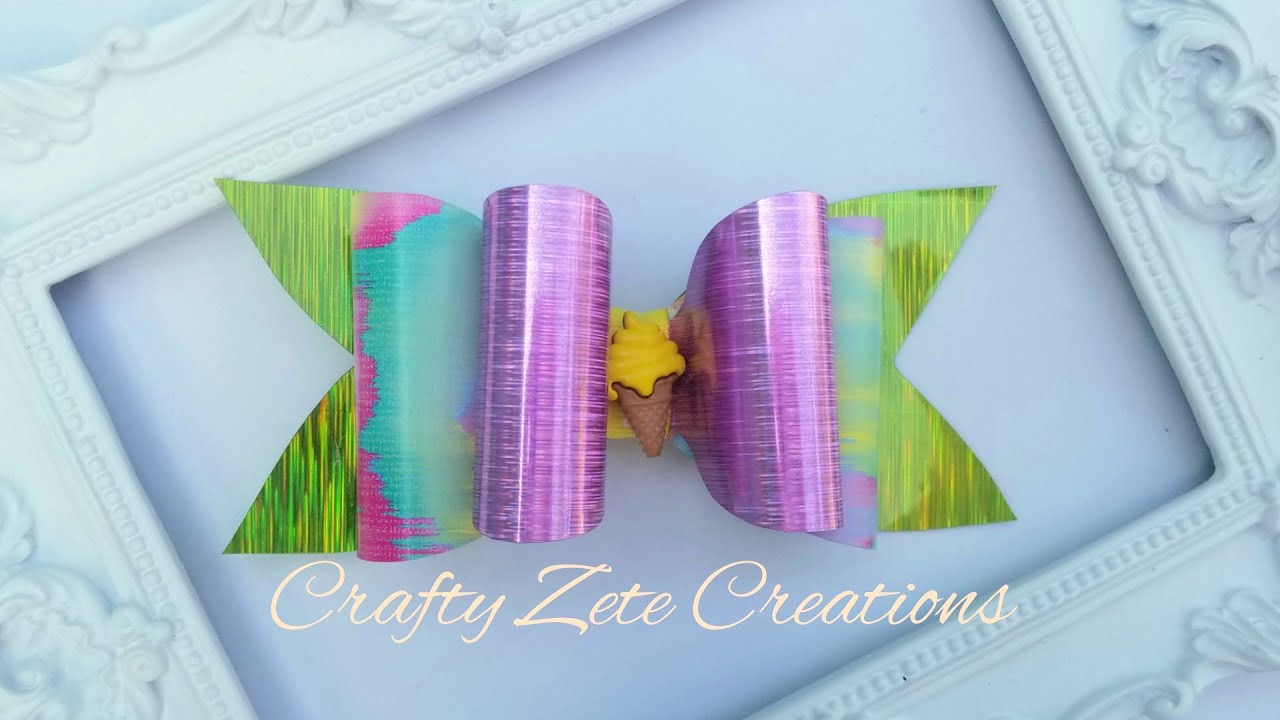 DIY 10 Minutes VINYL HAIR BOW YouTube