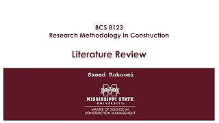 Research Methodology 3: Literature Review