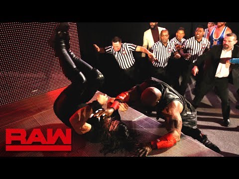 Seth Rollins and Bobby Lashley brawl as Raw comes on the air: Raw, Jan. 7, 2019