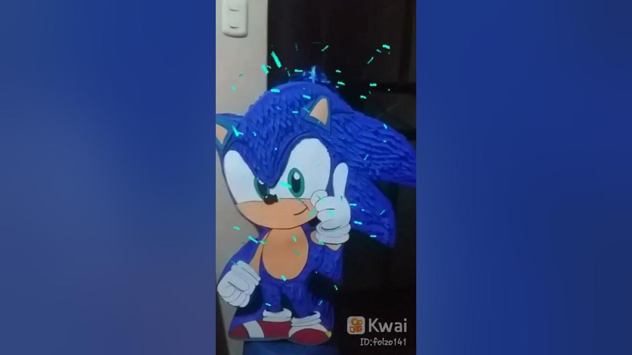 ✨✨Piñata de Sonic✨✨ Cabeza de Sonic en formato 2D Gracias Brenda 💕💕  #piñataspersonalizadas #piñatasdesonic #sonic #piñatastematicas