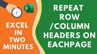 Repeat ROW and COLUMN Headers on Each page in Excel