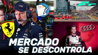 ¡El MERCADO se DESCONTROLA! FERRARI en AVANZADAS NEGOCIACIONES con NEWEY, AUDI y HULKENBERG¿y AHORA?