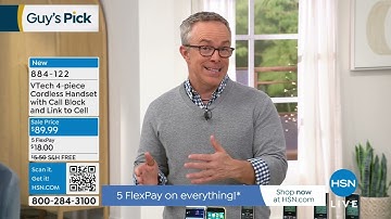 VTech 4piece Cordless Handset with Call Block and Link t...