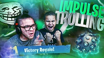 9 YEAR OLD KID GETS TROLLED WITH AN IMPULSE GRENADE OFF THE HILL! (HE RAGED) FORTNITE FUNNY MOMENTS!