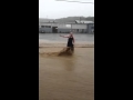 Flash flooding outside Standard Bent Glass