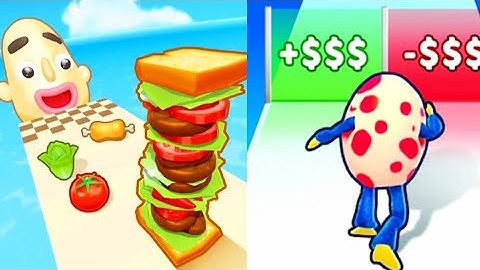 Sandwich Runner Vs Monster Egg - All Levels SpeedRun Android/iOS Gameplay EP-1