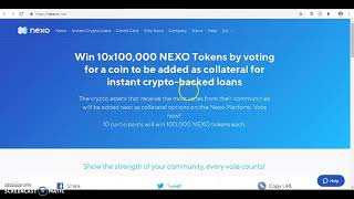 menangkan 10 x 100000 nexo token dengan voting