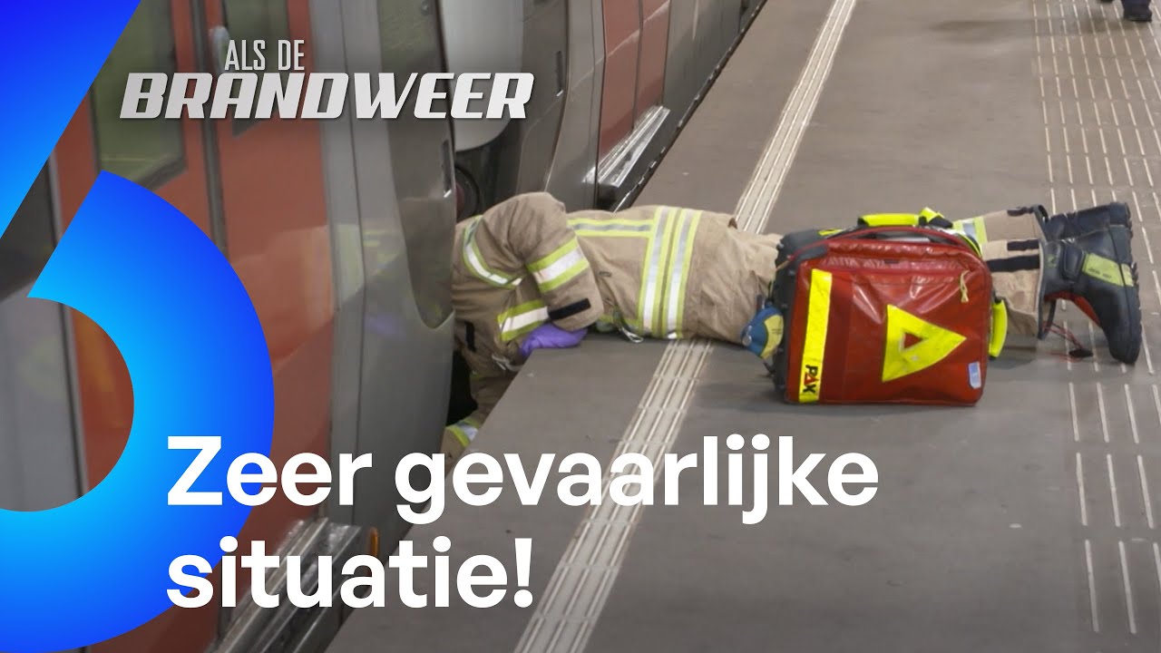 Persoon ONDER de METRO zorgt een HEFTIGE en EMOTIONELE situatie | Als de Brandweer #AFL5