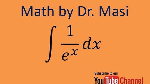 How to integrate 1/e^x, indefinite integral, substitution integration, calculus