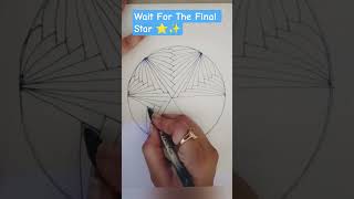 Easy Star Circle Design 🚀 | Simple Marker Pen Art ✨ Short #viral #motivation