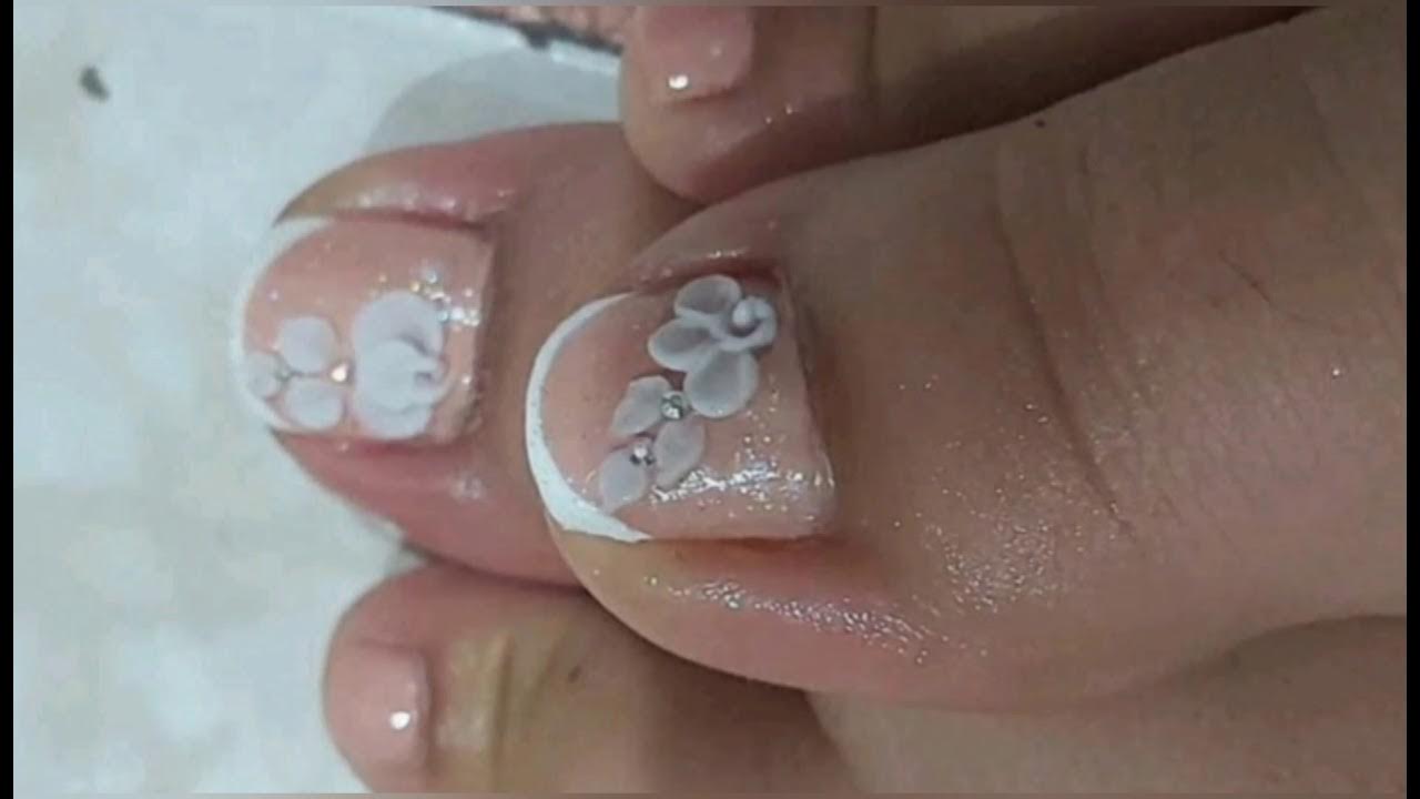 Diseños de flores en 3D , acripie 💅💥🌺 - YouTube