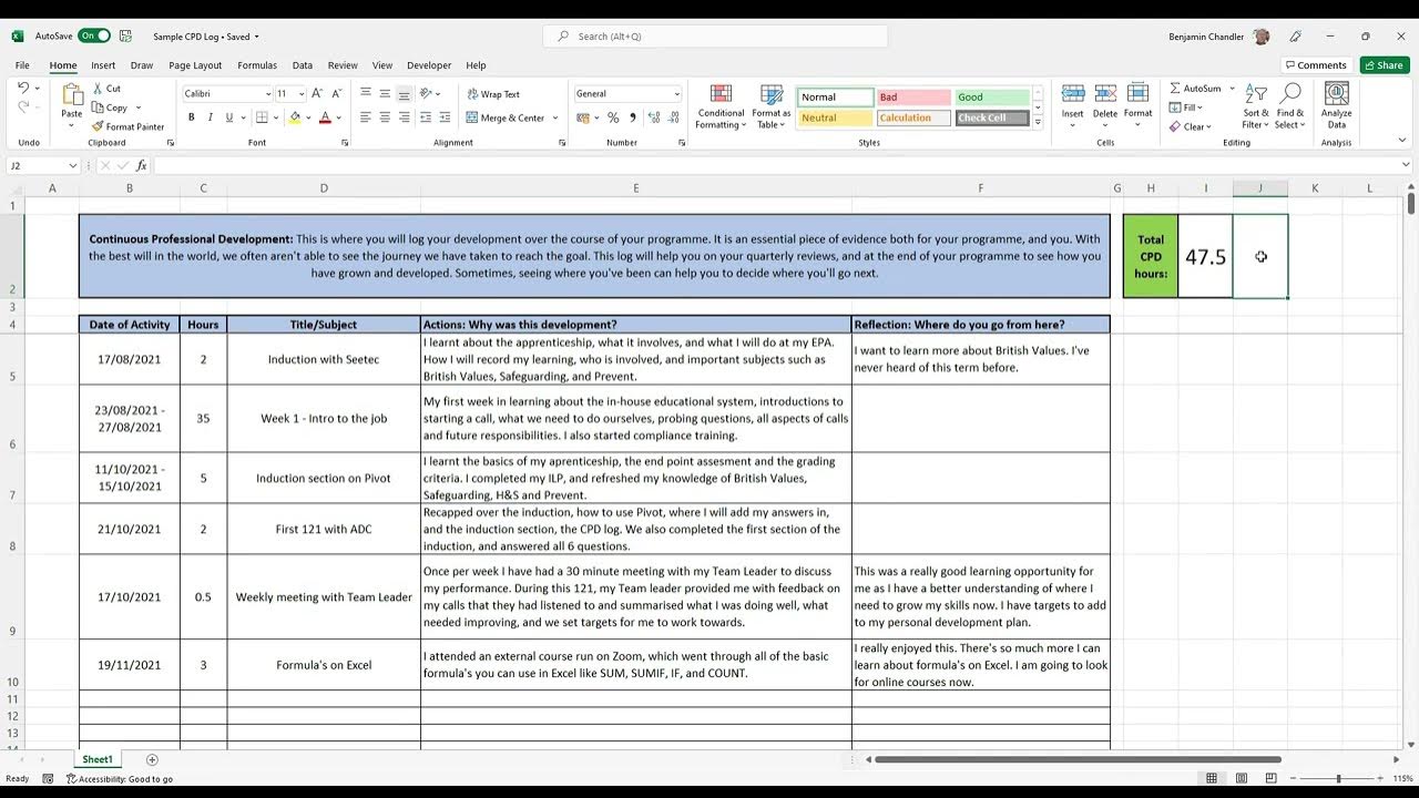 How to Complete a CPD Log YouTube
