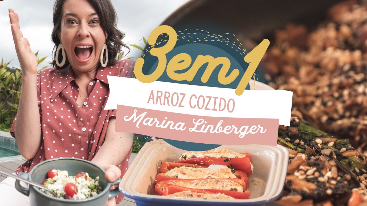 3 em 1 : ARROZ COZIDO | 3 receitas usando uma única base