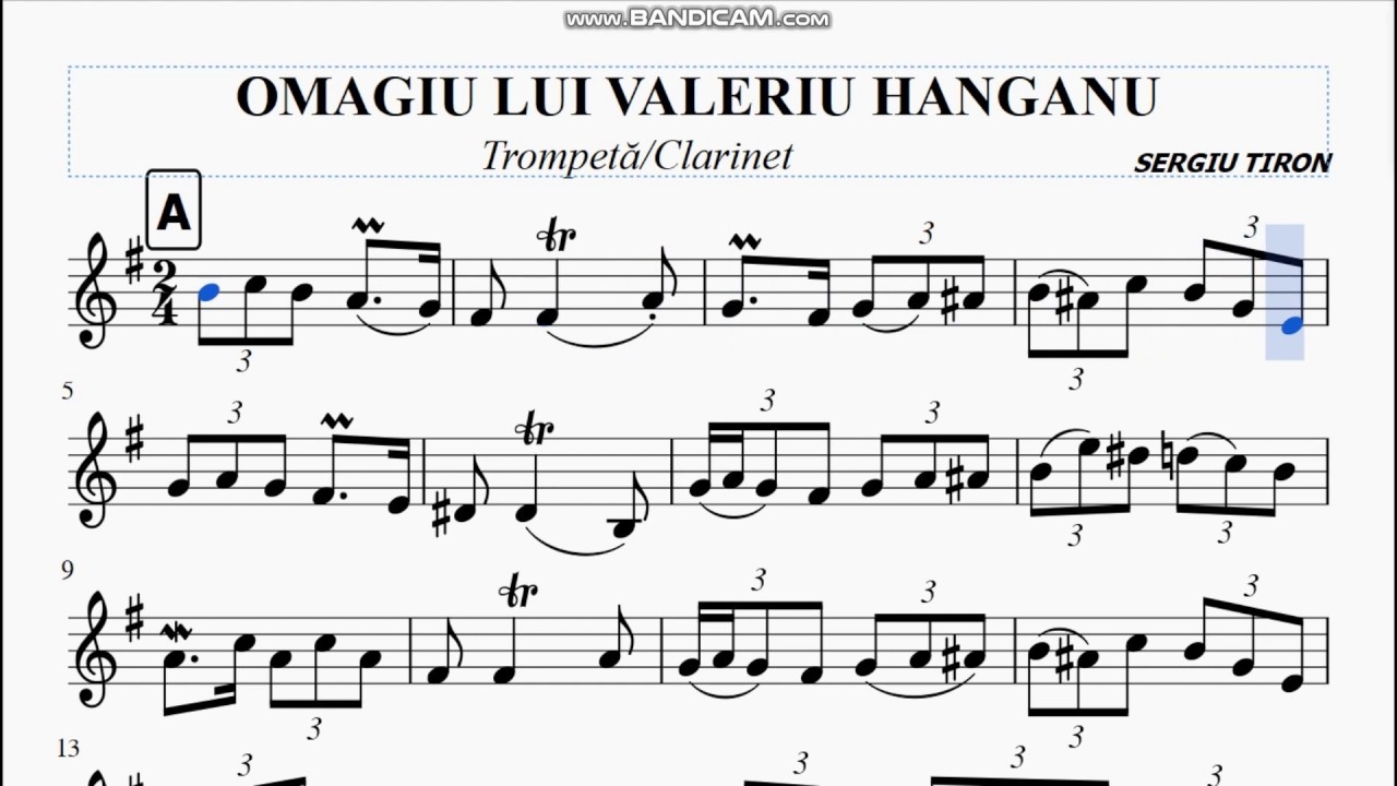 Omagiu lui Valeriu Hanganu--Trompeta