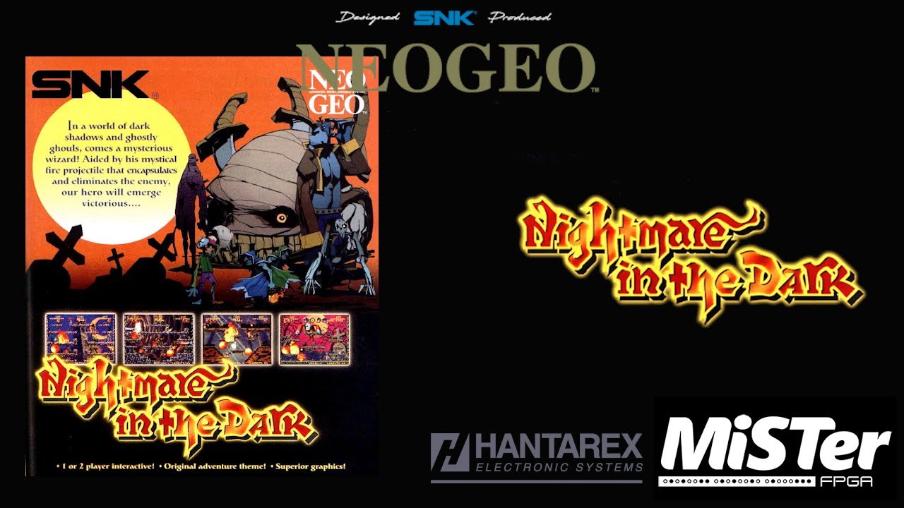 Mister Fpga avec Hantarex Mtc 9110 " Nightmare in the dark " Snk Neo Geo
