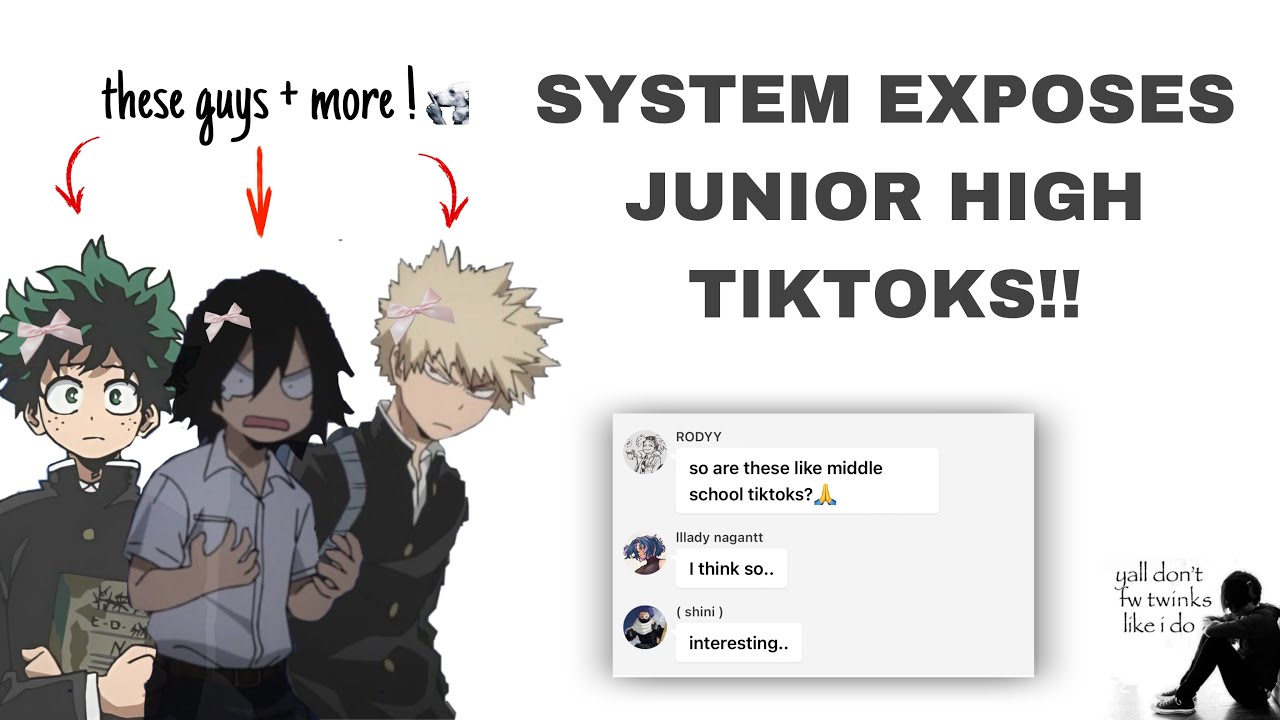 Exposing Junior High TikToks!! || Mha texting || M3R2