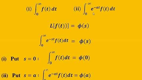 Engg. Mathematics - II  :The infinite  integrals  using Laplace Transformation