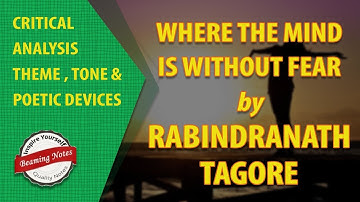 Analysis of Where The Mind Is Without Fear by Rabindranath Tagore