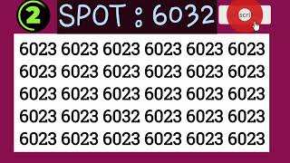 Hidden 6032 Number Puzzle That Will Blow Your Mind 🤯 | Spot It! #iqtest #fypシ゚viral #eymath 