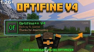 OPTIFINE V4 FOR MCPE 1.26 🎉| BEST FPS BOOST & NO LAG PACK || Best client in MCPE 🤯
