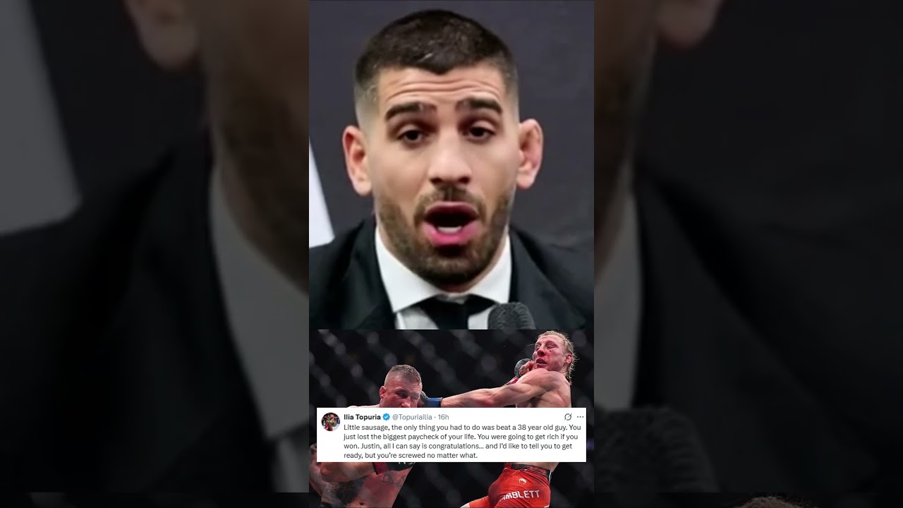 Ilia Topuria comments on Paddy Pimblett&rsquo;s loss to Justin Gaethje on social media