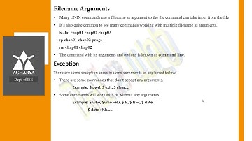 General Features | ls options | Filename Arguments | UNIX System Programming  |  VTU | BCS515C