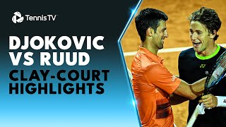 Novak Djokovic vs Casper Ruud: Highlights From Both ATP Clay-Court Meetings