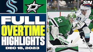 Seattle Kraken at Dallas Stars | FULL Overtime Highlights - December 18, 2023