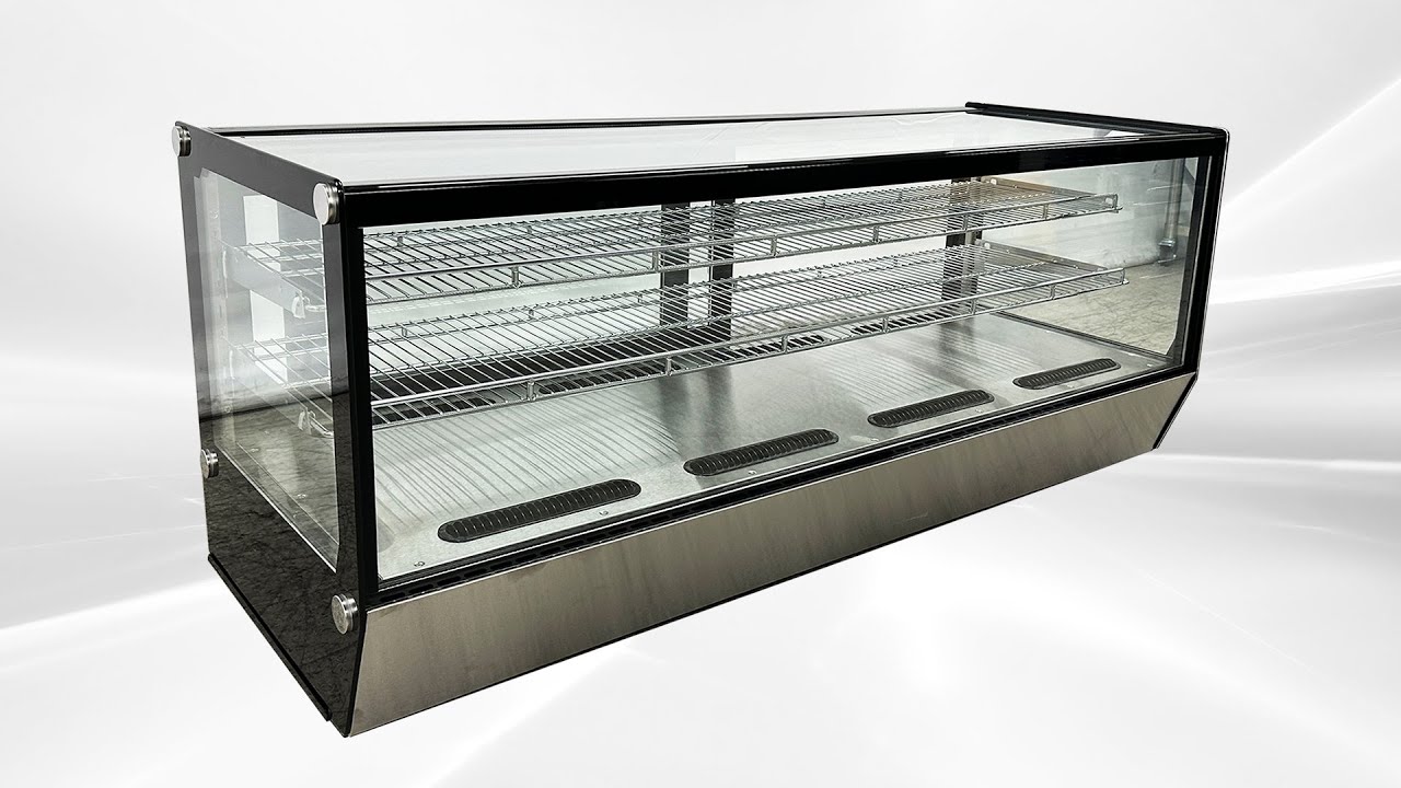 60 inches Black Countertop Refrigerated Curved Glass Bakery Display Case with LED Lighting CW -250