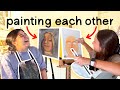 Two best friends try painting each other