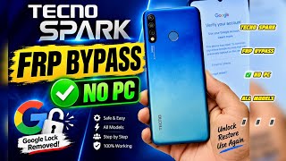 Tecno Spark FRP Bypass | Remove Google Account Verification Lock Without PC | All Models