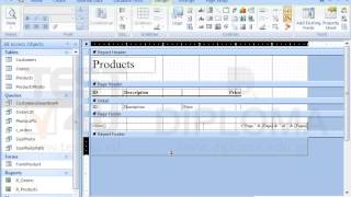 Move the text box displaying the date, to the Report Footer of the R_Products report. screenshot 5
