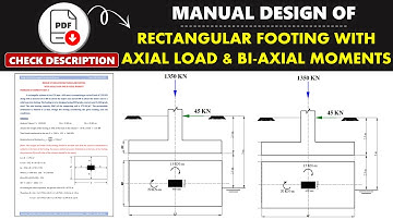 Manual Design of Rectangular Footing | Axial Load & Bi-Axially Moments