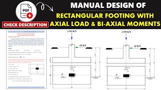 Manual Design of Rectangular Footing | Axial Load & Bi-Axially Moments screenshot 3