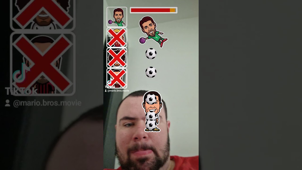 Trying to kick the football to each football team member